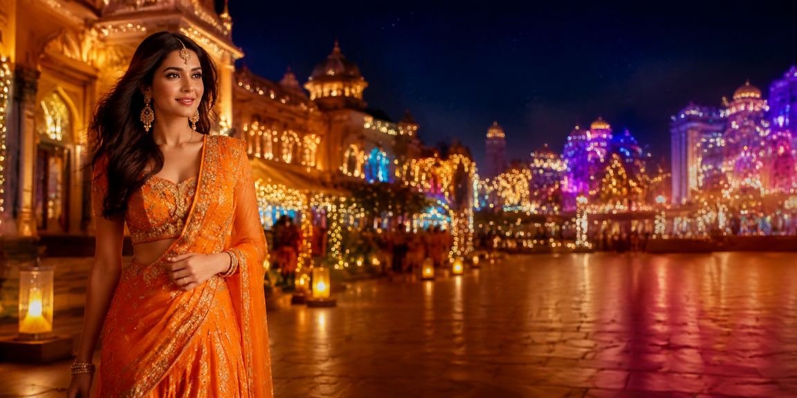 Exciting sports betting crowd in Indian city nighttime market